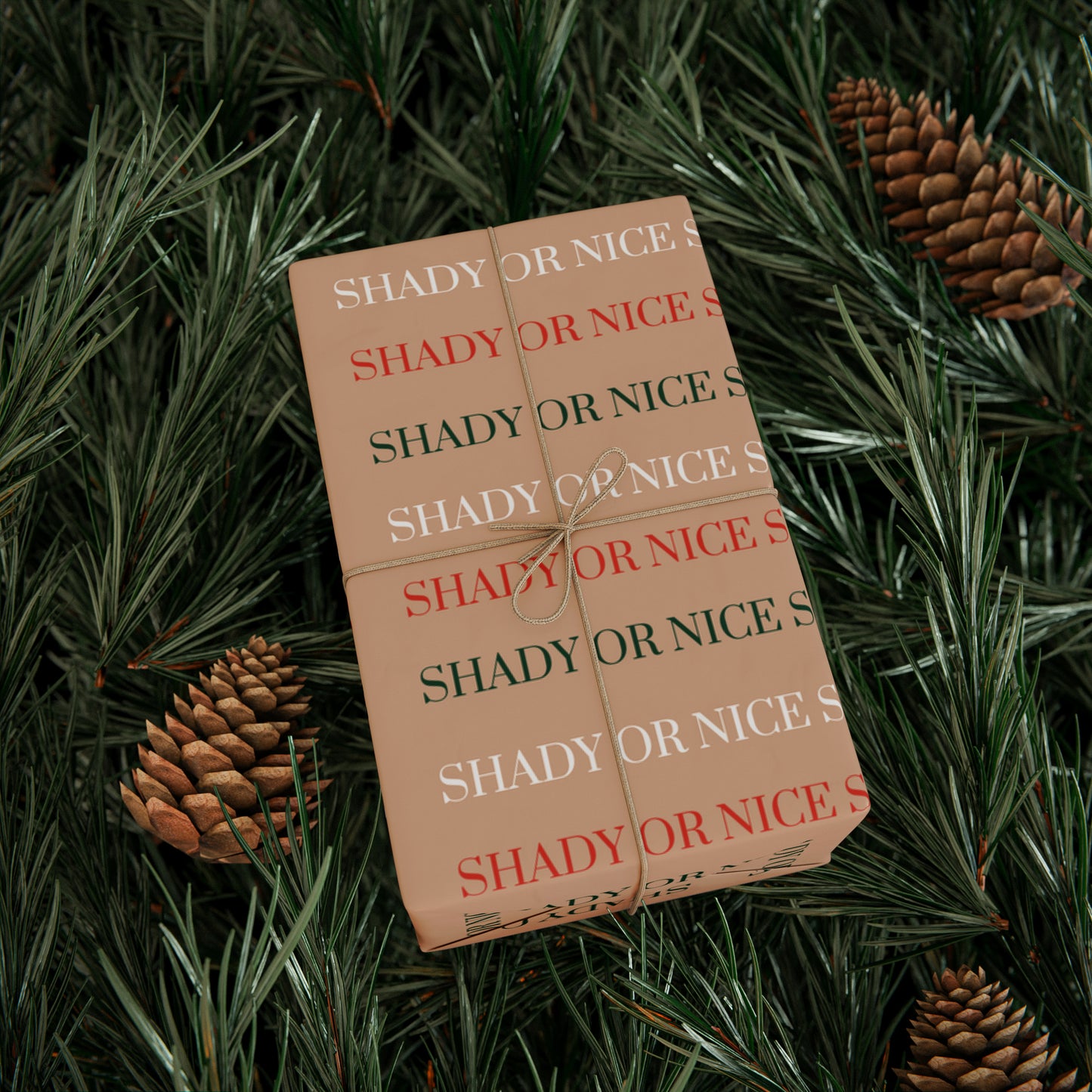 Shady or Nice Wrapping Paper- TAN