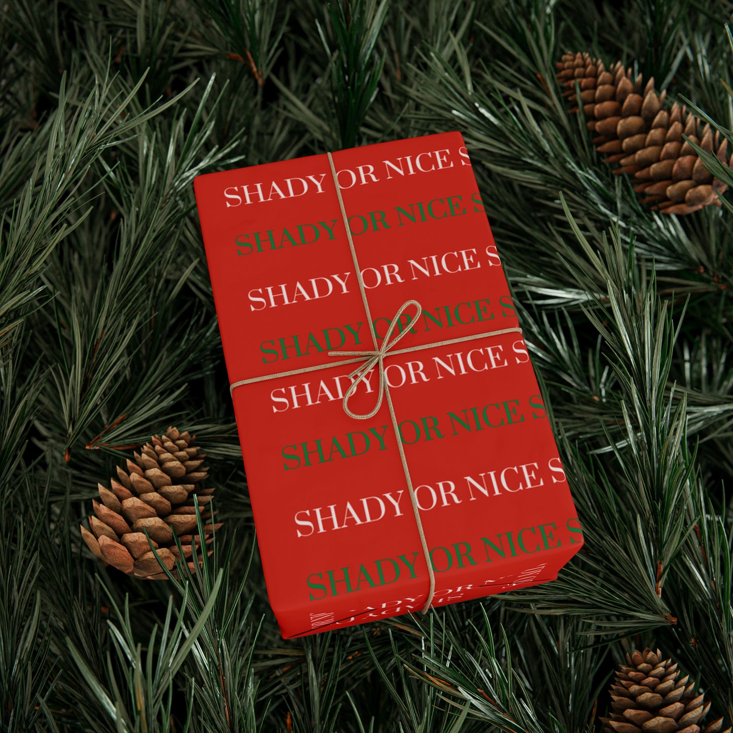 Shady or Nice Wrapping Paper- RED