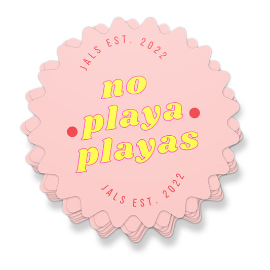 NO PLAYA PLAYAS Sticker