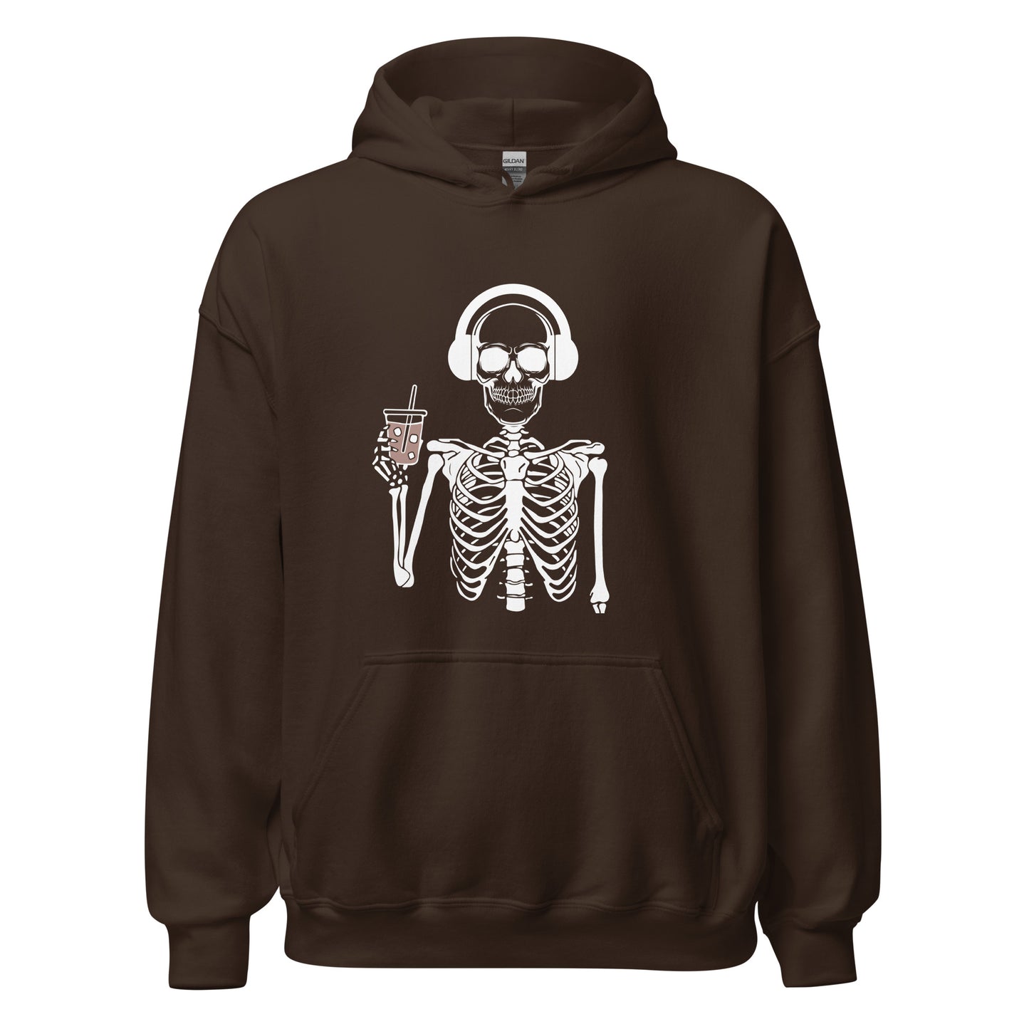 COFFEE + PODCASTS FOREVER SKELETON HOODIE